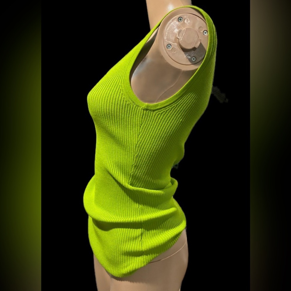 Cache Lime Green Ribbed Top - Picture 2 of 4